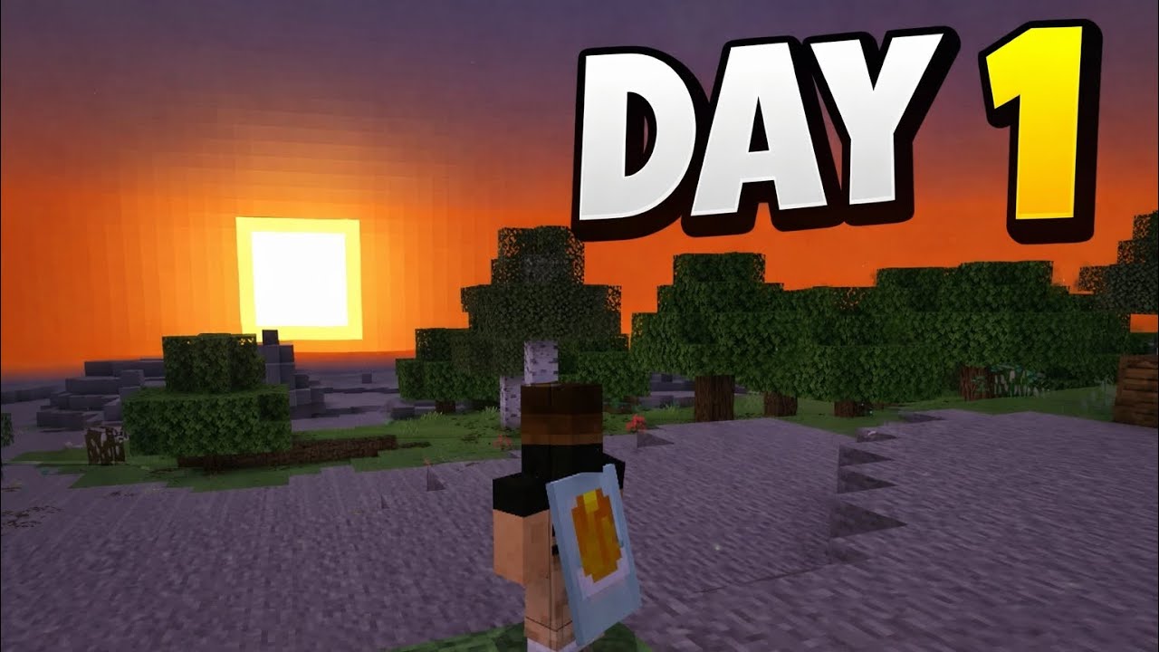 My First Day in a New Minecraft Survival World 🌍 | Minecraft Mobile ...