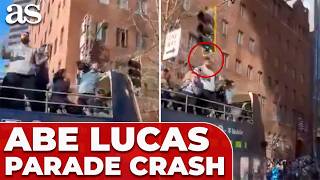 SEAHAWKS OL Abe Lucas SMASHES HEAD on street light during SUPER BOWL PARADE in Seattle