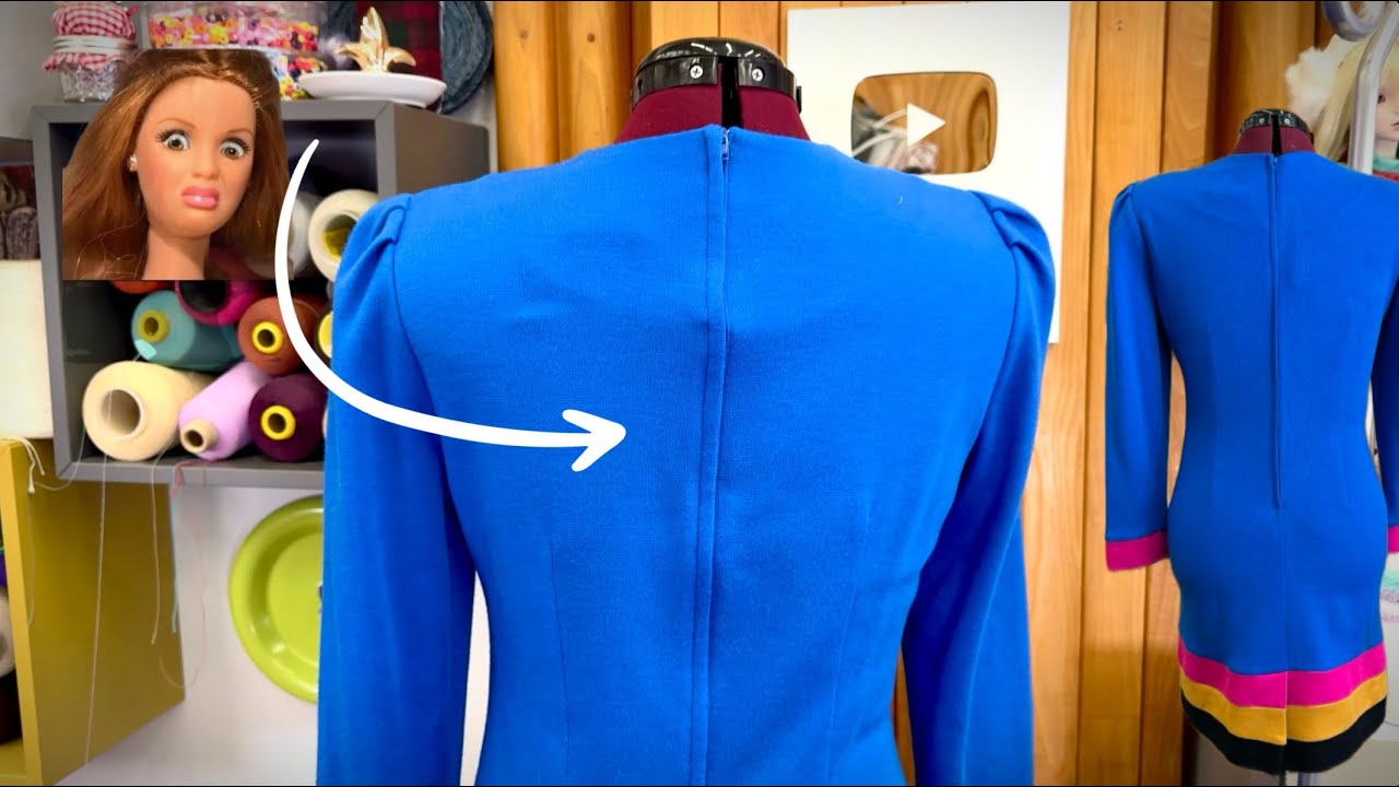 Fixing Frumpy Zipper on a Knit Dress - *From drab to fab!* - YouTube