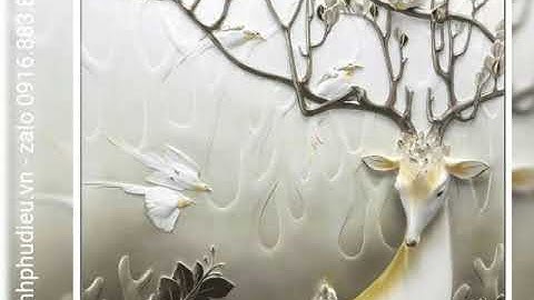 Tranh phù điêu hươu nai đẹp - tranh phù điêu đất sét hà nội - tranh nổi 3D hươu nai đẹp