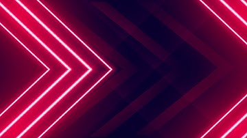 Red Neon light arrow right line - HD Video Background Loop