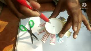 DIY how to make paper cup windmill that spins easy science project for kids