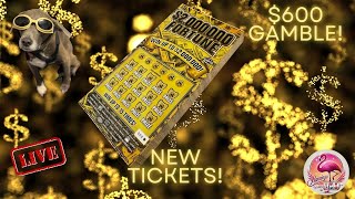 $2 Million Dollar Fortune! New Florida Lottery Scratch Off Tickets! $600 Gamble!