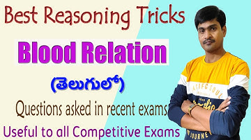 Blood Relation I Part- 3 | Best Reasoning Tricks in Telugu I Questions from recent exams