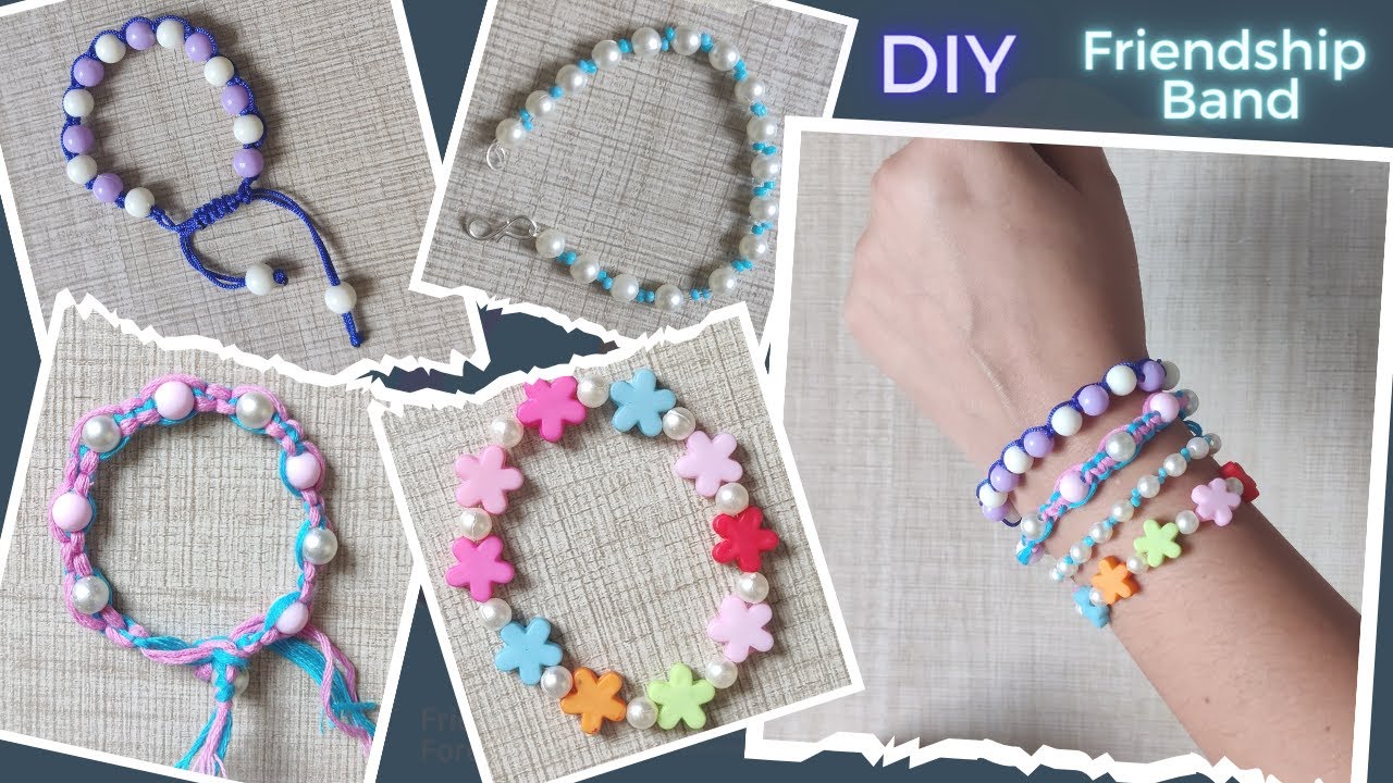 making simple bead bracelets! 🍭