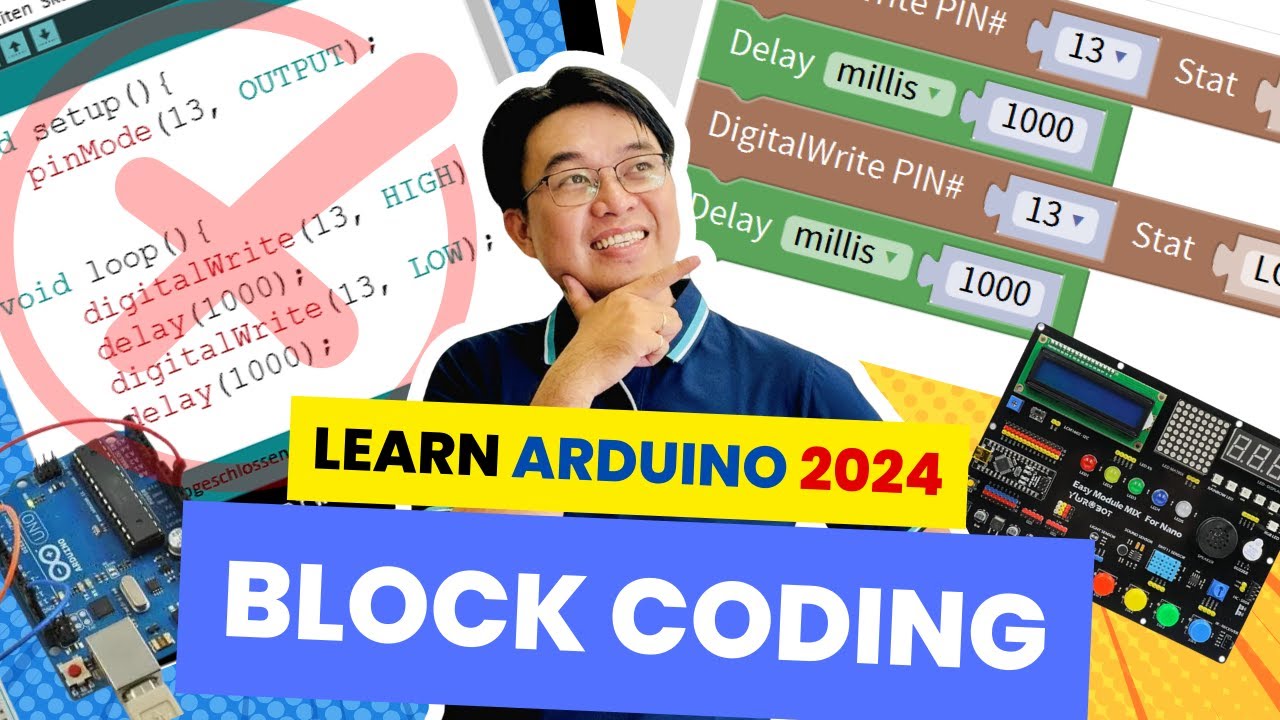 (Arduino Block Coding #1) Easy Starter Kit and LED Blinking Tutorial ...