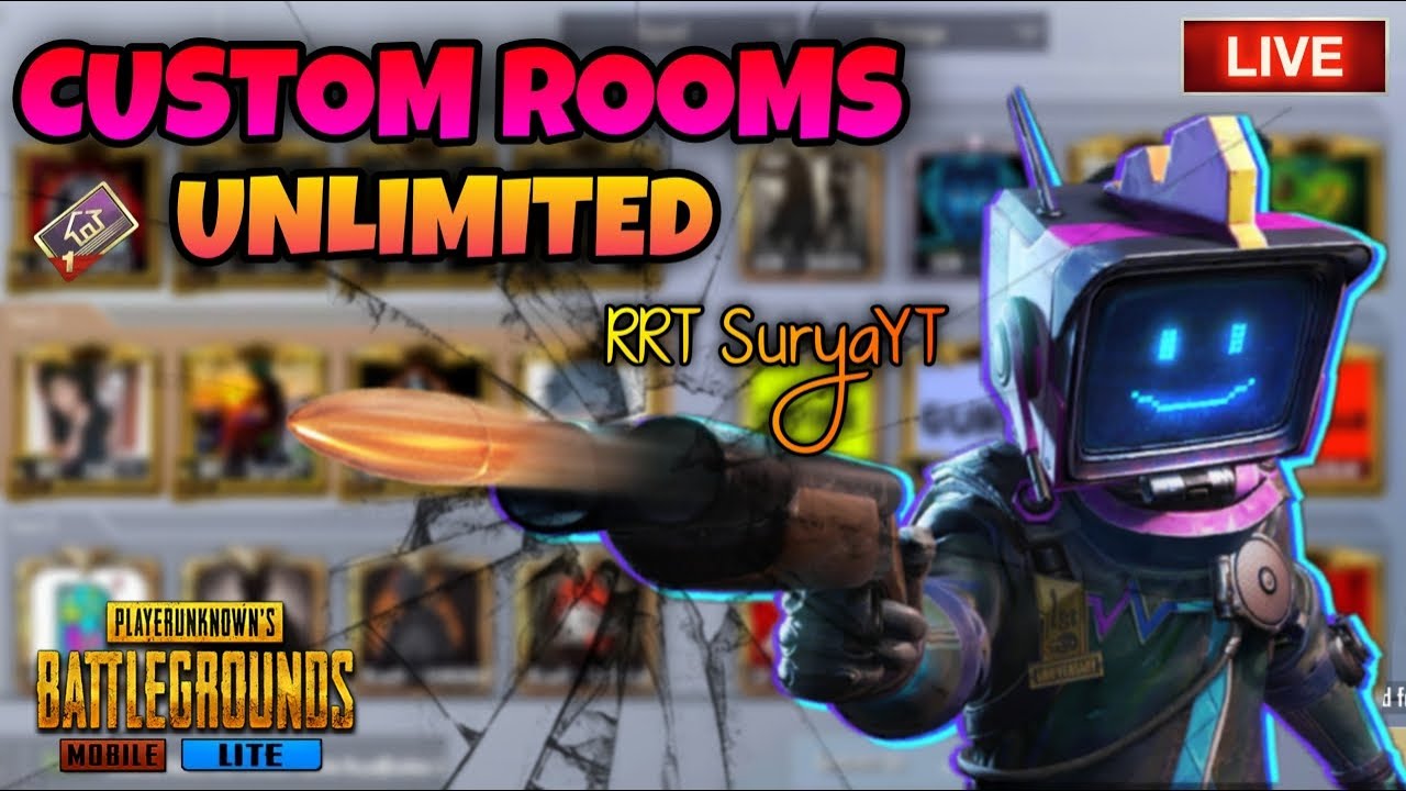 Unlimited Custom Rooms |PUBG MOBILE LITE LIVE| RRT SuryaYT - YouTube