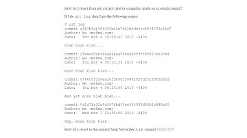 How do I revert a Git repository to a previous commit?video