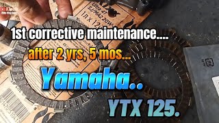 YTX 125, 1st corrective maintenance... Palit clutch lining/clutch cable/change engine oil..