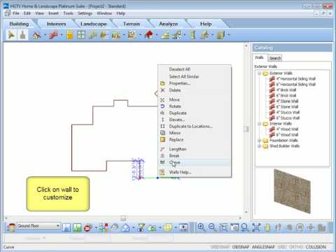  HGTV  Home  Design  Software  Creating and Modifying Walls 