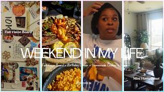 Weekend Vlog Women 40 Fall Vision Board Enjoying Alone Time Birt ay Dinner Baking More