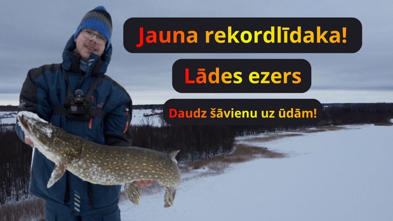Jauns ZIEMAS REKORDS, uzlabots gandrīz uz pusi! LĪDAKU cope uz ūdām Lādes ezerā.
