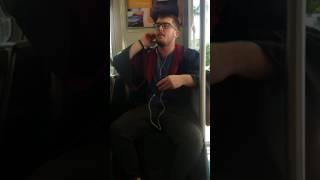 Crazy rastist Man Gets Stabbed On Blue Line Train pt 1/3