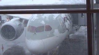 Airplane De-icing at Arlanda Airport Stockholm, Sweden
