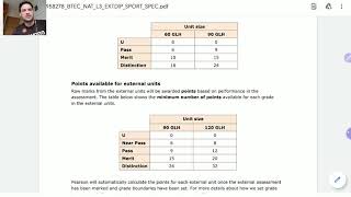 BTEC Sport 2016 Points Calculator