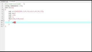 How to find maximum of array in c++ simple Programm