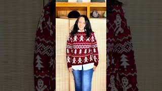 Gingerbread christmas sweater in 3 colors! #christmassweater #holidaystyle