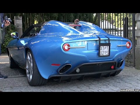 Alfa Romeo Disco Volante Spyder AMAZING V8 Sound - Start Up & LOUD Revs!