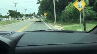 NS Maintenance Truck Driving On Route 460 Virginia Ave Street In Crewe VA