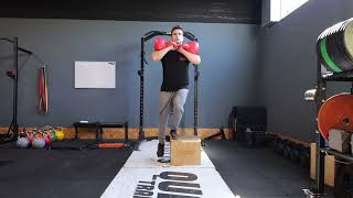 Step down kettlebell front rack