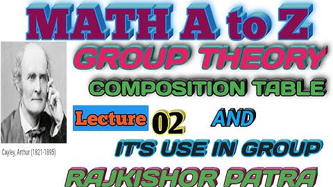 GROUP THEORY (COMPOSITION TABLE/ OPERATION TABLE/CAYLEY TABLE)
