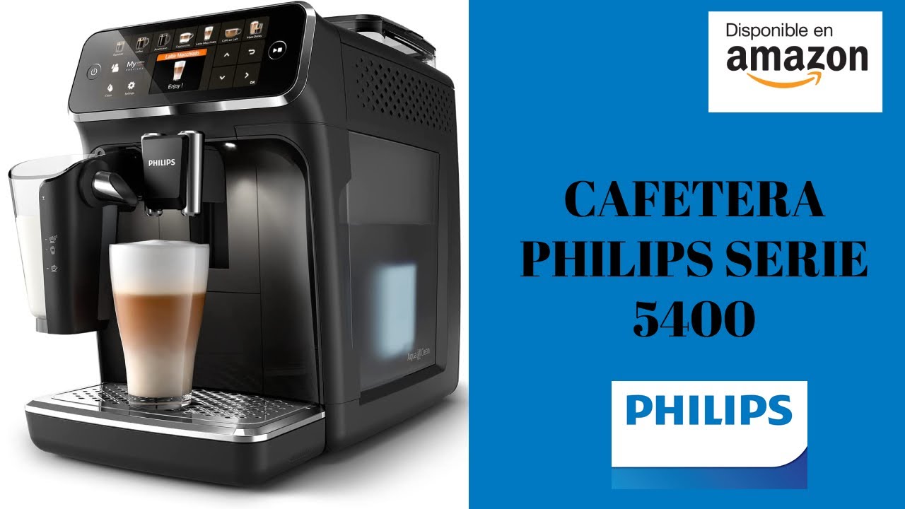 Philips Serie 5400 Cafetera Superautomática - Sistema de Leche LatteGo, 12  Variedades de Café 