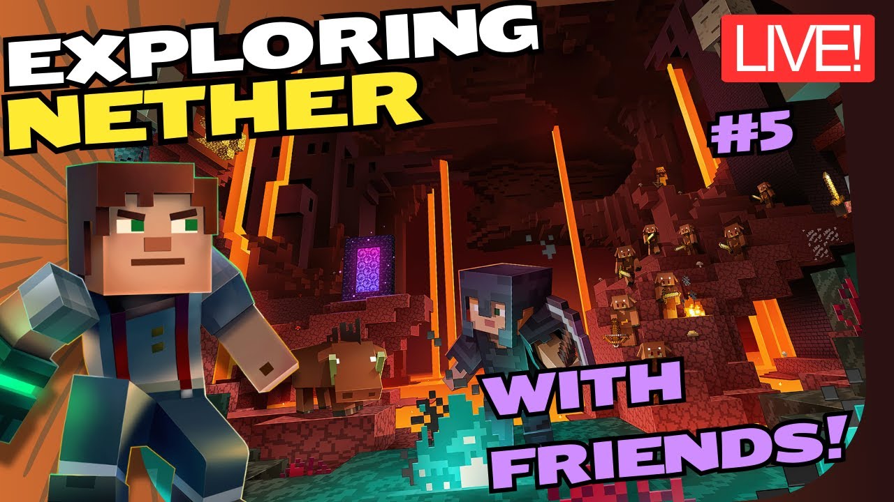 Exploring nether in minecraft #livestream #minecraft #gaming - YouTube
