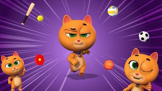 learn animals name with a balls game meow meow mittu kitty cartoons for kids