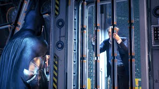 Simon Stagg has made a deal with Scarecrow and Batman questions him about it - Batman Arkham Knight