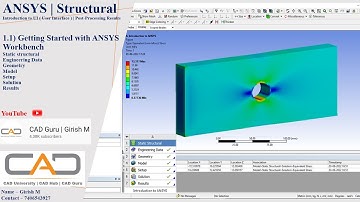 1.1) Getting Started with ANSYS Workbench | Introduction to ANSYS Structural Analysis