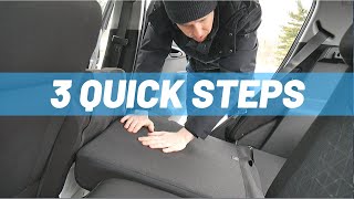 How to fold down the rear seats in the Chevy Spark // 100 rental cars