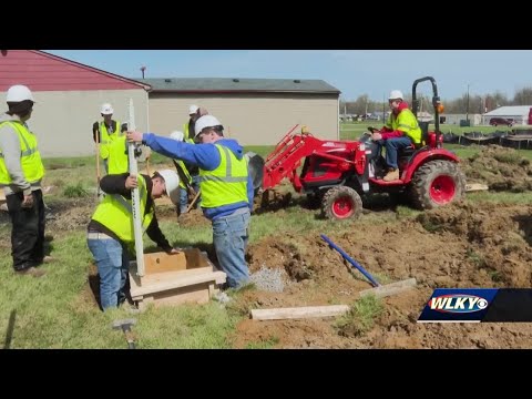 Fairdale High School students getting hands-on experience in construction