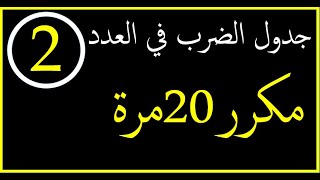 جدول الضرب في العدد 2 مكرر 20 مرة