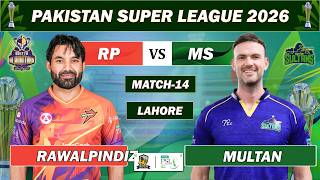 MULTAN SULTANS vs RAWALPINDIZ MATCH 14 LIVE COMMENTARY | PSL 2026 LIVE | MS VS RWP LIVE screenshot 1