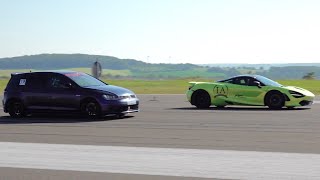 Mclaren 720s vs BMW M3 G80 vs VW Golf R