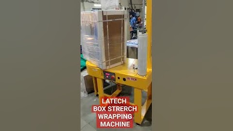 Semi-Automatic Box Stretch Wrapping Machine. #latech #engineering #packagingmachine #stretchwrapping
