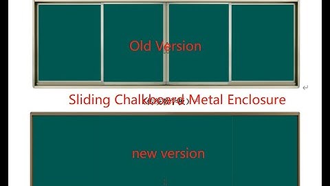 Sliding Chalkboard Cabinet Frame Pull Push greenboard system Continuous Writing Version Demon Video