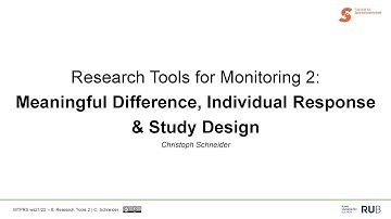8. Meaningful Difference, Individual Response & Study Design (Concepts, Approaches, Simulations)