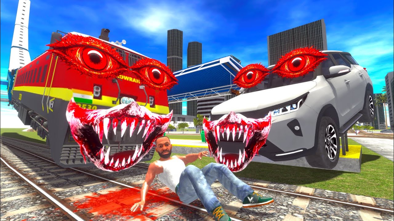 Longest Haunted Train VS Haunted Fortuner - INDIAN BIKES DRIVING 3D