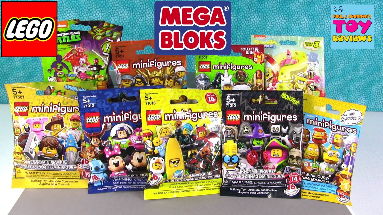 kawaii emoticons Lego Mega Bloks Blind Bag Figure Palooza Opening | Disney Monsters Simpsons | PSToyReviews