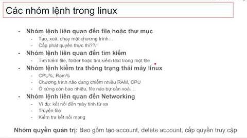Linux cơ bản, các nhóm lệnh trong linux (Part1)