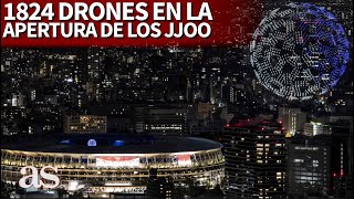 JJOO 2020 | Los 1824 drones sobre el cielo del estadio olímpico de Tokio: momento inolvidable | AS