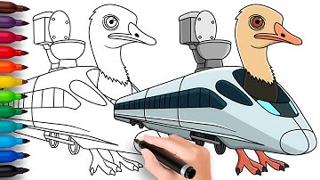 HOW TO DRAW TRENO STRUZZO 4000 | Italian Brainrot Animals - Easy Step by Step Drawing