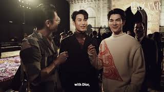 Chit-Chat With Apo Nattawin Wattanagitiphat &amp; Mile Phakphum Romsaithong At Dior Fall 2023 In Mumbai