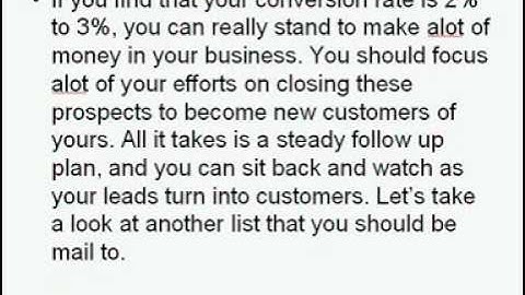 3 Types Of Mailing Lists To Mail To