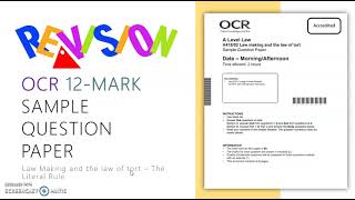 OCR Law Exam - 12 mark question on the literal rule