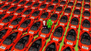 Mikey and JJ found 1.000.000 TNT SUPER CAR in Minecraft !