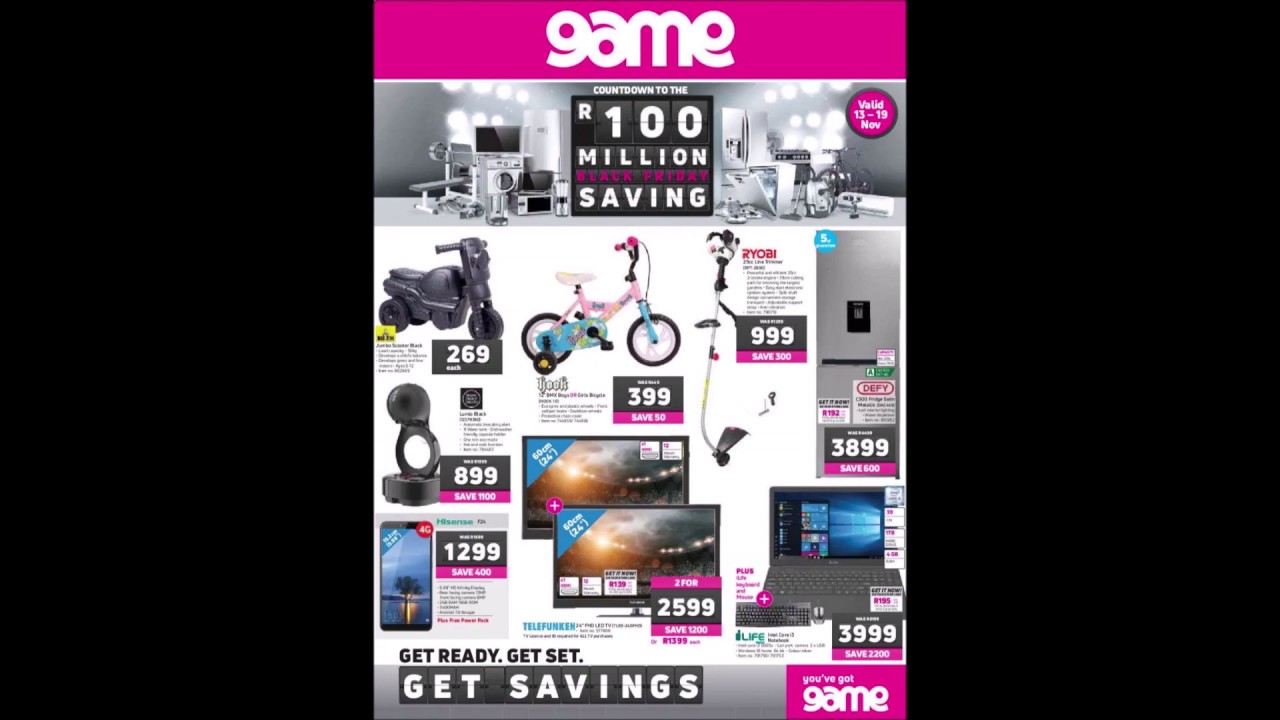 Game Specials Black Friday 13 November 2019 - South Africa Supermarkets - YouTube