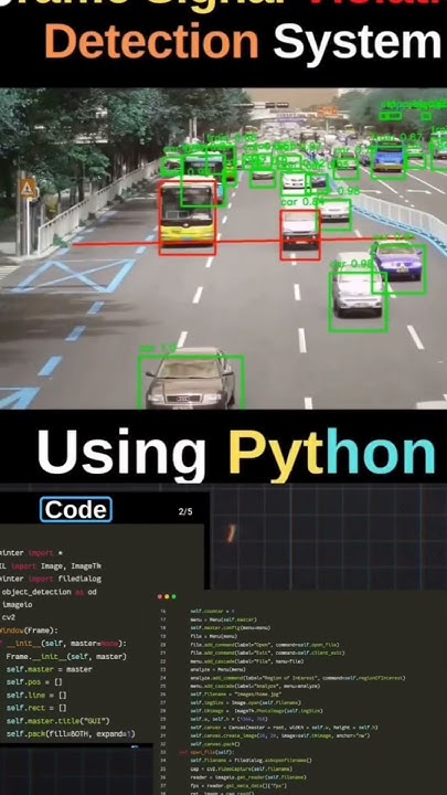 Vehicle deteection system using python code!! | #python # ...