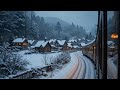 Cozy winter train ambience|train ambience